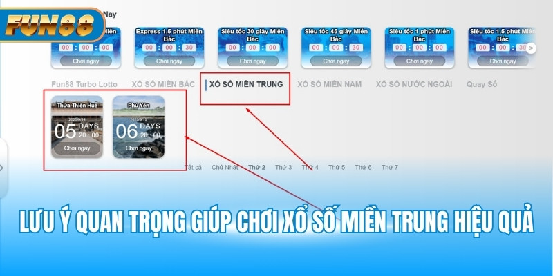 Xổ Số Miền Trung Lưu ý quan trọng giúp chơi xổ số miền Trung hiệu quả