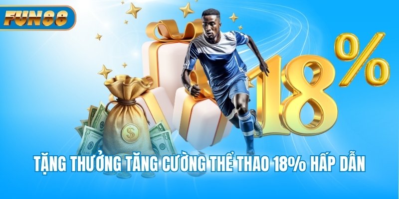 Khuyến Mãi Thể Thao - Cá Cược Vui, Rinh Thưởng Siêu Tốc 2025 Tặng thưởng tăng cường thể thao 18% hấp dẫn